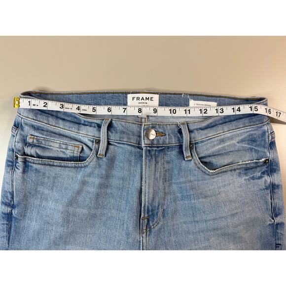 Frame Womens Size 31 L’Homme Skinny Jeans Blue Denim Medium Wash Made in USA - Picture 7 of 13